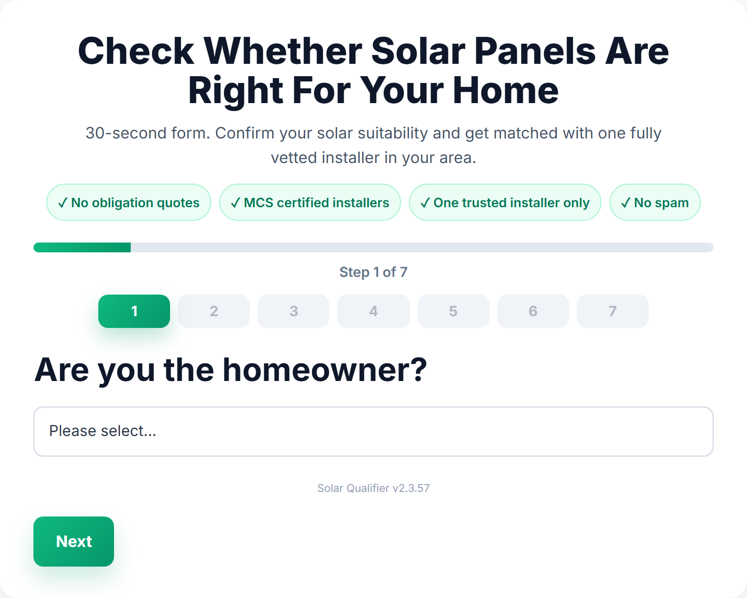 Step 1: homeowner