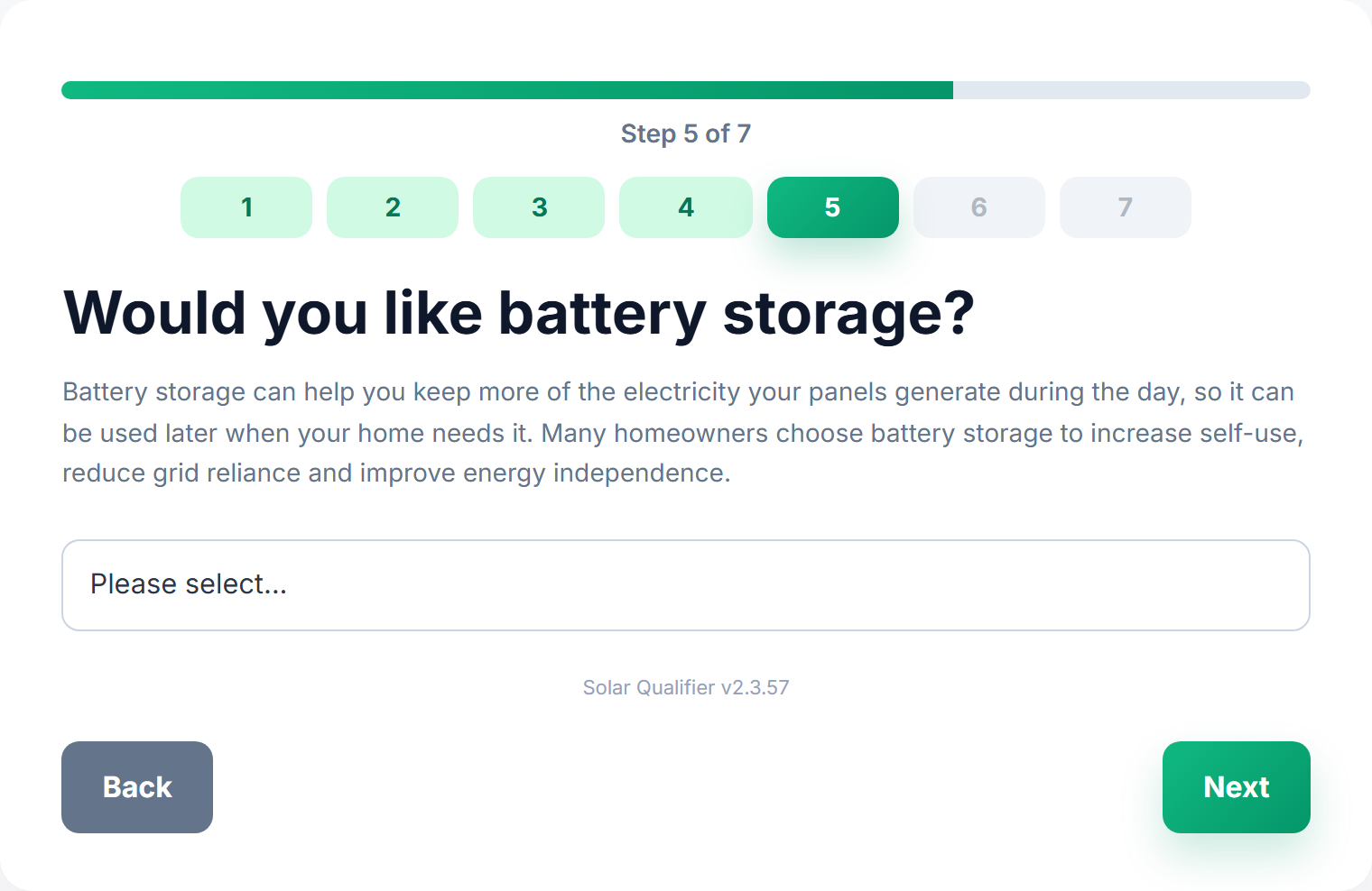 Step 5: battery