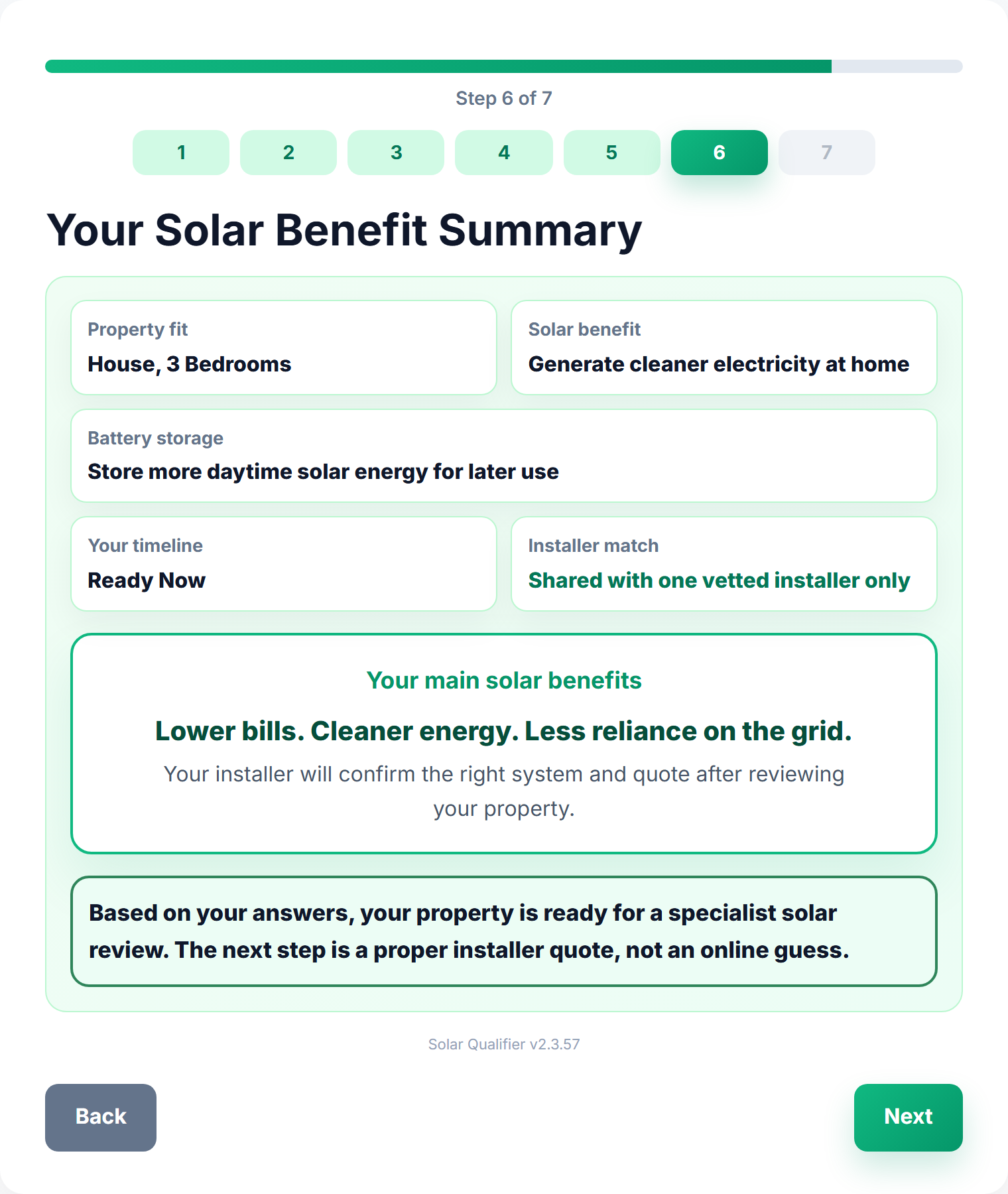 The benefit summary